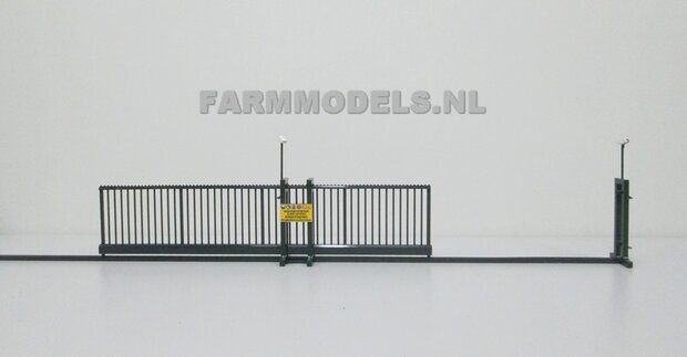 Schuif poort 285 mm met geleiders, eindstuk en rail, bouwkit 1:32 (HTD)