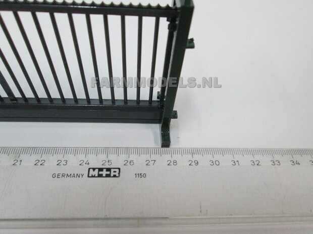 Schuif poort 285 mm met geleiders, eindstuk en rail, bouwkit 1:32 (HTD)