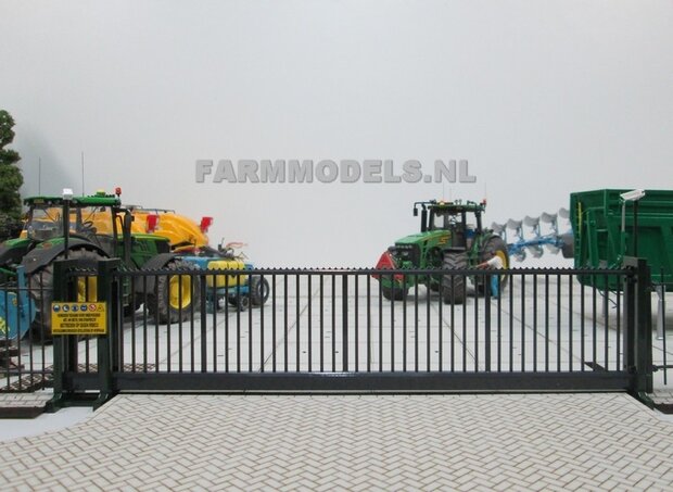 Schuif poort 285 mm met geleiders, eindstuk en rail, bouwkit 1:32 (HTD)