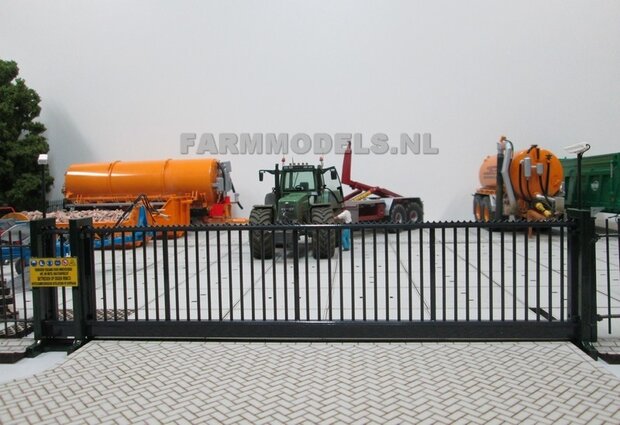 Schuif poort 285 mm met geleiders, eindstuk en rail, bouwkit 1:32 (HTD)