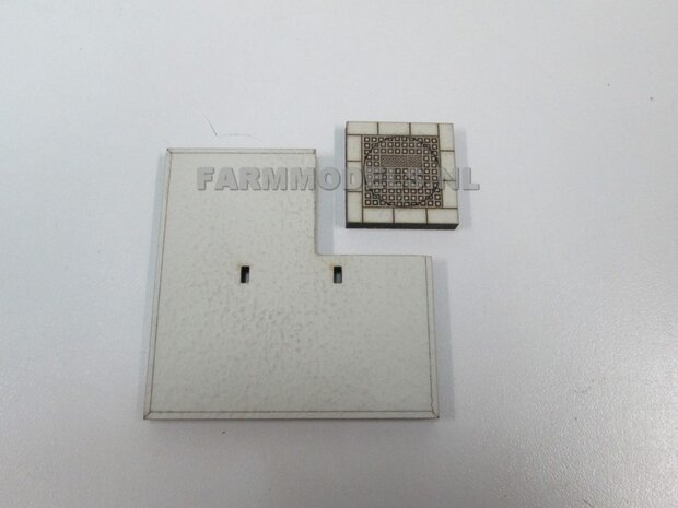 10x Stelconplaten afm. 62.5 x 62.5 x 4 mm  Farmmodels Editie 1:32 