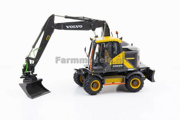 Volvo EWR150E kraan NOKIAN banden + Tiltrotator S6/S60 snelwissel + bak + FREE GIFT STICKERSET (verboden) 1:32  3200100 