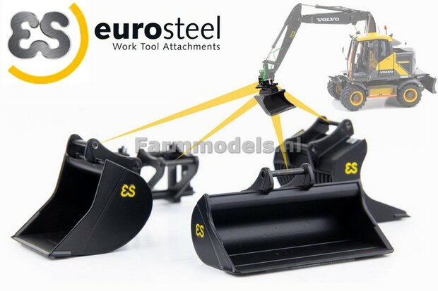 Volvo EWR150E kraan NOKIAN banden + Tiltrotator S6/S60 snelwissel + bak + FREE GIFT STICKERSET 1:32 AT3200100    PRE-ORDER  