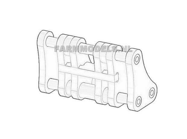 Snelwisselset BOUWKIT t.b.v. Mini shovel (Weidemann Siku), incl. 2 extra lippen 1:32 (HTD)