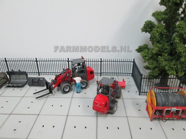 Puinriek bakje handgebouwd t.b.v. snelwissel set nr. 50300-50325 Mini shovel (Weidemann Siku), 1:32 