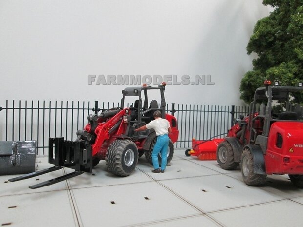 Palletvork setje BOUWKIT t.b.v. snelwissel set nr. 50300-50325 Mini shovel (Weidemann Siku) 1:32 (HTD)    