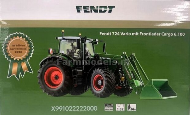 1st EDITION AGRITECNICA 2023 Fendt 724 vario met voorlader Cargo 6.100 1:32  Wiking X991022222000