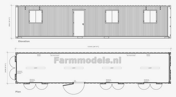20ft &amp; 40ft Container office/ sea freight container BOUWKIT  1:32   SNEL VERWACHT