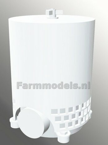 Overdruk filter/ Lucht Filter in WIT HOOGGLANS gespoten geleverd TYPE 3  afm. &Oslash; 10.9 mm x 14.6 mm (ZONDER STICKERS)  1:32 