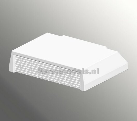 Overdruk filter/ Lucht Filter in ONBEHANDELD WIT RESIN INCL. STICKERSET BM AIR geleverd TYPE 6 afm. 22.4 x 26.4 x 7mm  1:32