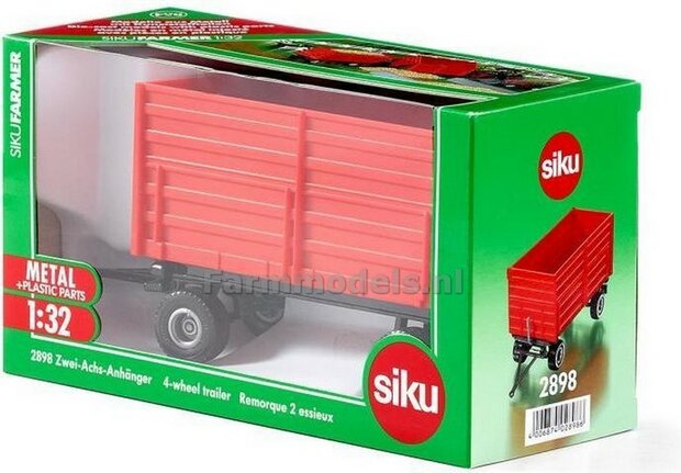 4 assige aanhangwagen 1:32 SIKU 2898