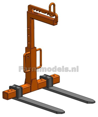 Pallethaak ORANJE/ ZWART geleverd, kant en klaar item 1:32