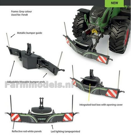 FENDT VERSION Tractor bumper Safetyweight 800kg 1:32 Universal Hobbies UH6667    OP=OP    