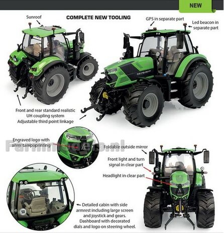 Deutz-Fahr 6150.4 RV Shift-2024   + FREE GIFT VOORRUIT STICKERSET 1:32 UH6494      