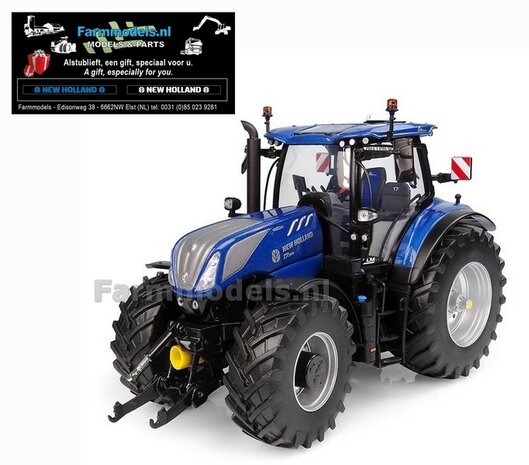 BLUE POWER New Holland T7.300 Auto Command-2023 + FREE GIFT VOORRUIT STICKERSET  1:32 UH6491    