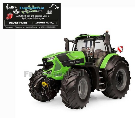 STANDARD GREEN Deutz-Fahr 8280 TTV + FREE GIFT VOORRUIT STICKERSET 1:32 UH6606    