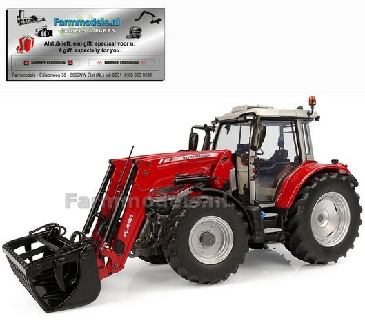 Massey Ferguson 5S.115 + FL.4121 voorlader + FREE GIFT VOORRUIT STICKERSET 1:32 Universal Hobbies UH6603    EXPECTED    