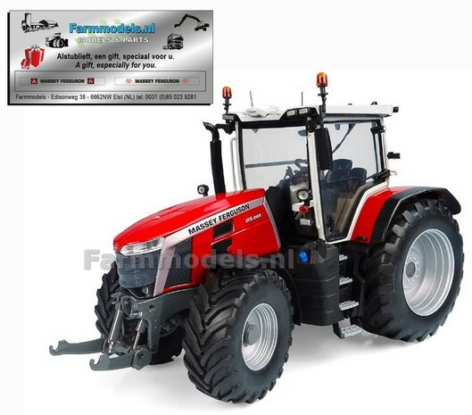 Massey Ferguson 8S.265 + FREE GIFT VOORRUIT STICKERSET 1:32 Universal Hobbies UH6262    