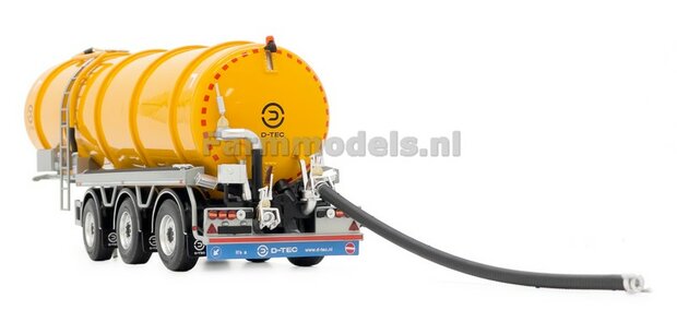 D-TEC YELLOW tank trailer + FREE GIFT D-TEC SPATLAP STICKER 1:32 Marge Models 2326-02    