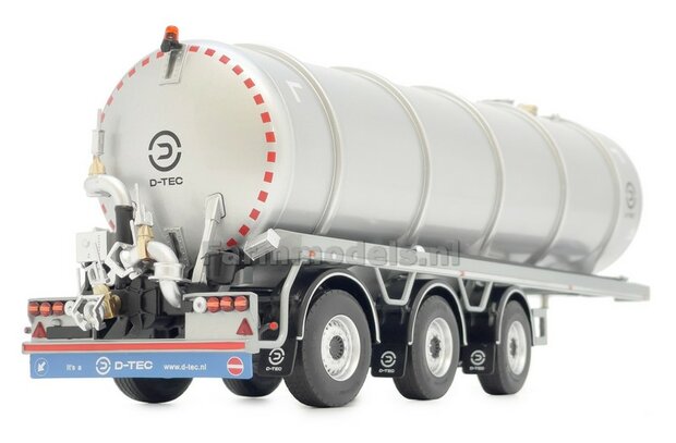 D-TEC LIGHT GRAY tank trailer + FREE GIFT D-TEC SPATLAP STICKER 1:32 Marge Models 2326-03    