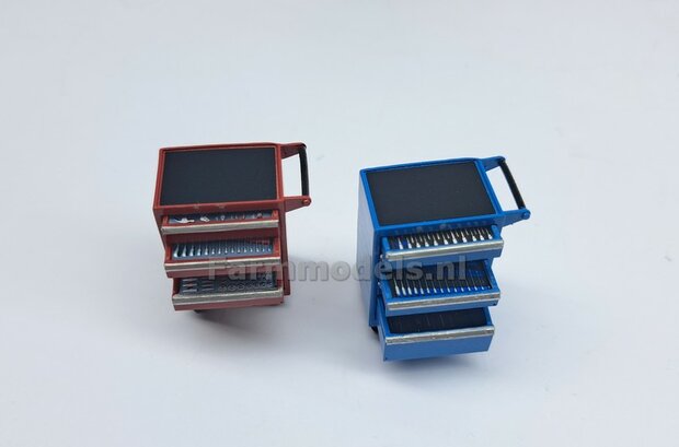 Gereedsschap Trolly ROOD handgeschildert SMALLE UITVOERING 1:32