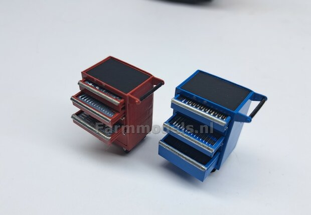 Gereedsschap Trolly ROOD handgeschildert SMALLE UITVOERING 1:32