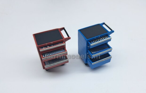 Gereedsschap Trolly ROOD handgeschildert SMALLE UITVOERING 1:32