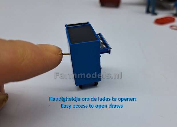 Gereedsschap Trolly ROOD handgeschildert SMALLE UITVOERING 1:32