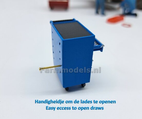 Gereedsschap Trolly ROOD handgeschildert SMALLE UITVOERING 1:32