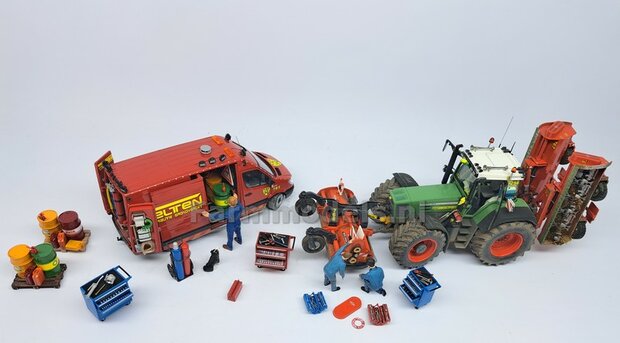 Gereedsschap Trolly ROOD handgeschildert SMALLE UITVOERING 1:32