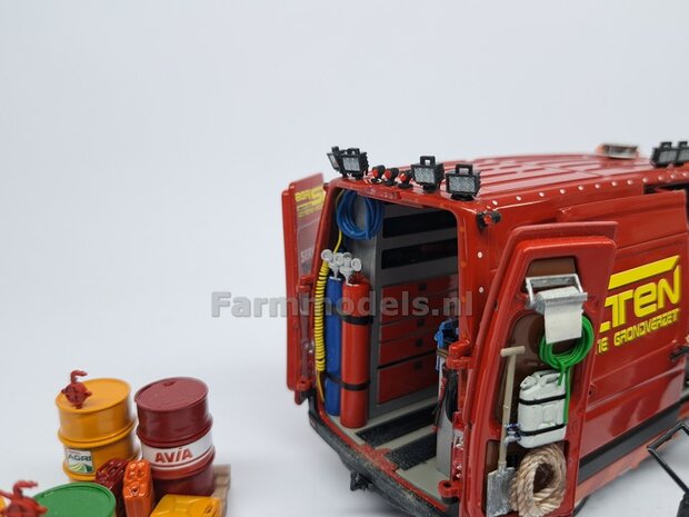 Gereedsschap Trolly ROOD handgeschildert SMALLE UITVOERING 1:32