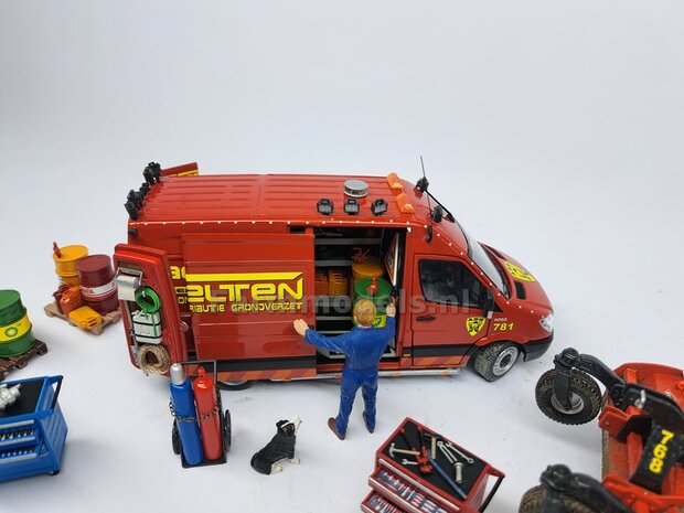 Gereedsschap Trolly ROOD handgeschildert SMALLE UITVOERING 1:32