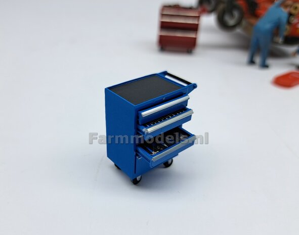 Gereedsschap Trolly ROOD handgeschildert SMALLE UITVOERING 1:32