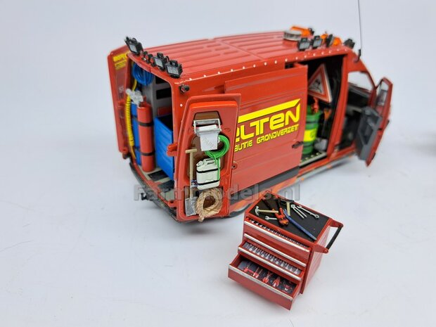 Gereedsschap Trolly ROOD handgeschildert SMALLE UITVOERING 1:32