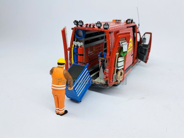 Gereedsschap Trolly ROOD handgeschildert SMALLE UITVOERING 1:32