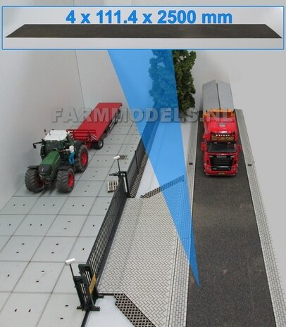 Asfalt weg 11.14 cm x 250 cm, Farmmodels editie 1:32                      