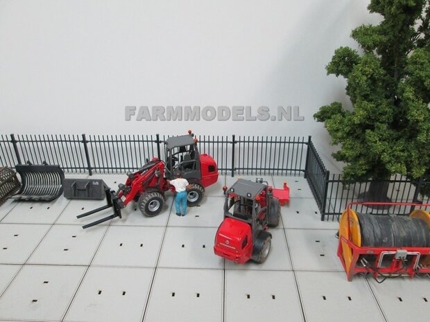 4x losse snelwissel lippen t.b.v. snelwissel set nr. 50300-50325 Mini shovel (Weidemann Siku) 1:32                   