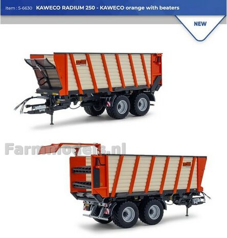 Kaweco Radium 250 S silagewagen ORANJE met DOSEERWALSEN  1:32 UH6630    