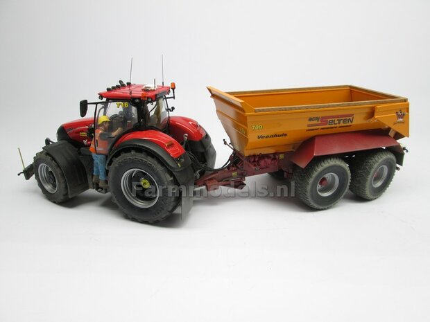 Dubbele Ondertrekhaak BASIC geleverd in FORD UH BLAUW met 2x stuurstang aansluiting + 2x trekhaak hoogtes  1:32          