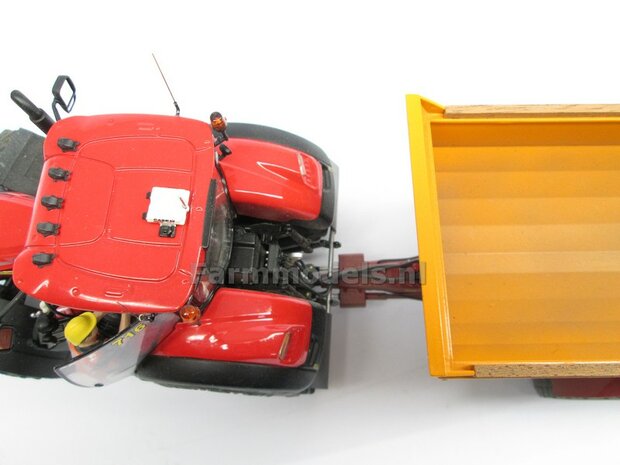 Dubbele Ondertrekhaak BASIC geleverd in FORD UH BLAUW met 2x stuurstang aansluiting + 2x trekhaak hoogtes  1:32          