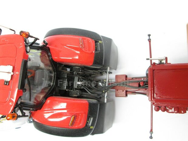 Dubbele Ondertrekhaak BASIC geleverd in FORD UH BLAUW met 2x stuurstang aansluiting + 2x trekhaak hoogtes  1:32          