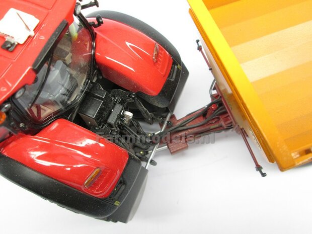 Dubbele Ondertrekhaak BASIC geleverd in FORD UH BLAUW met 2x stuurstang aansluiting + 2x trekhaak hoogtes  1:32          