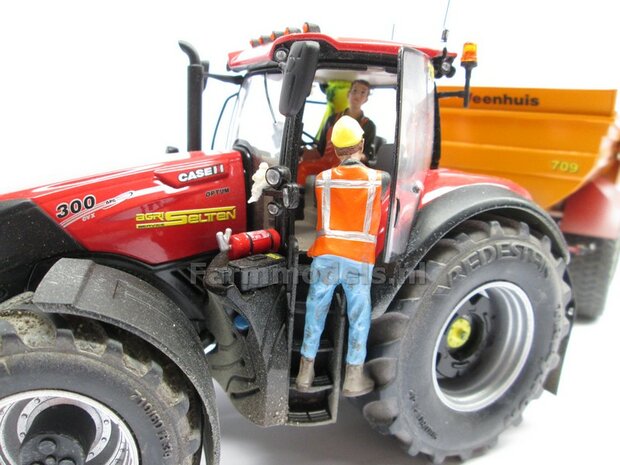 Dubbele Ondertrekhaak BASIC geleverd in FORD UH BLAUW met 2x stuurstang aansluiting + 2x trekhaak hoogtes  1:32          