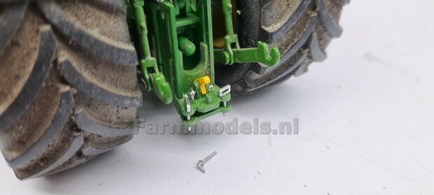 &Oslash; 53.5 x 32.3 mm: JD 7310R: 2x Michelin Mega X Bib Banden + ALUMINIUM velgen BLANK geleverd  1:32    Farmmodels Custom Line Series