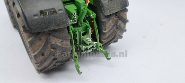 &Oslash; 53.5 x 32.3 mm: JD 7310R: 2x Michelin Mega X Bib Banden + ALUMINIUM velgen BLANK geleverd  1:32    Farmmodels Custom Line Series