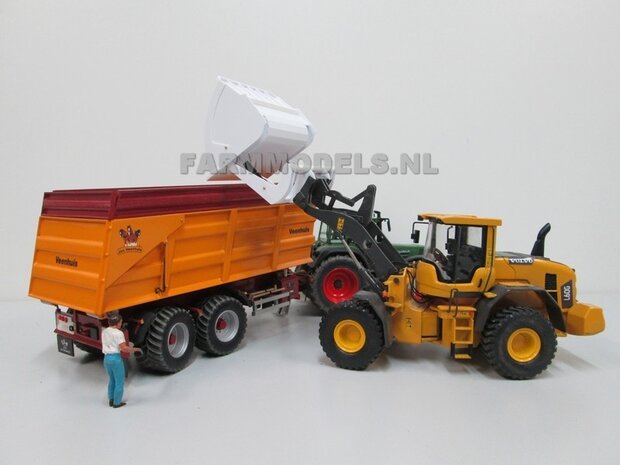 BECO Hoogkiepbak  / Volume bak BOUWKIT geschikt voor koppeling snelwissels 55001 t/m 55050 &amp; Volvo VAB-STD 1:32 (HTD)