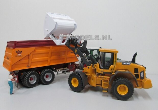 BECO Hoogkiepbak  / Volume bak BOUWKIT geschikt voor koppeling snelwissels 55001 t/m 55050 &amp; Volvo VAB-STD 1:32 (HTD)