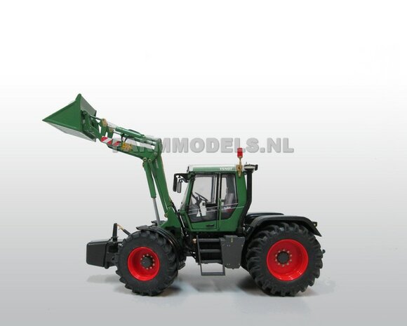 &Oslash; 54.2 x 22.7 mm: Fendt Xylon WeiseToys: 2x Brede Achteras banden + ALUMINIUM velgen FENDT ROOD Gespoten 1:32 Farmmodels Custom Line Series