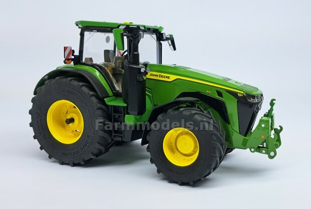 2x Eindvertragingen/ Planeetkappen JOHN DEERE 8R t.b.v. Vooras velgen &Oslash; 14.1mm  RESIN  JD GEEL Gespoten Geleverd  1:32  Farmmodels Premium Line Series   
