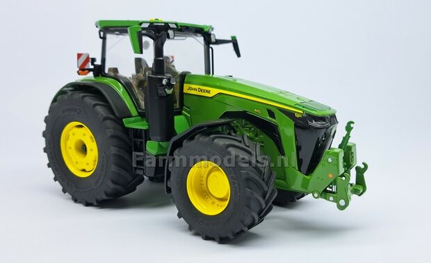 2x Eindvertragingen/ Planeetkappen JOHN DEERE 8R t.b.v. Vooras velgen &Oslash; 14.1mm  RESIN  JD GEEL Gespoten Geleverd  1:32  Farmmodels Premium Line Series   